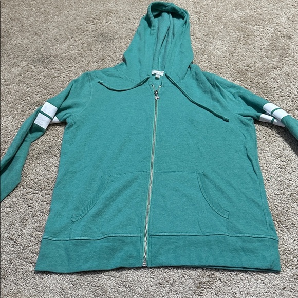 Victoria's Secret Green Angel Full Zip Up Sweatshirt Hoodie Medium - Picture 4 of 6